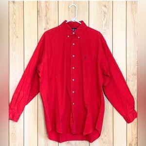 Ralph Lauren Mens L Blake Button Down Shirt Blake Long Sleeve Shirt 100% Cotton